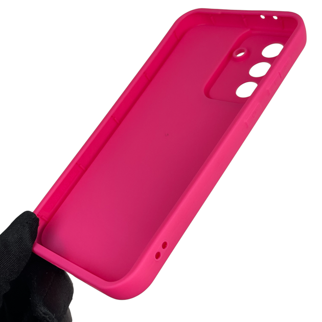 Чохол силіконовий оригінальний Soft Touch з 3D принтом милий ведмедик для Samsung Galaxy A36 5G (SM-A366U) малиновий (Повний захист камери) - зображення 2