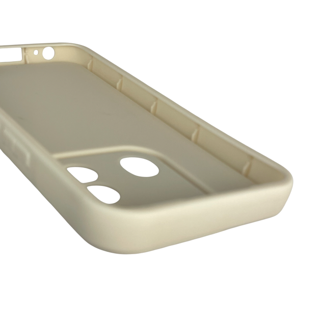 Чехол силиконовый Soft Touch с 3D принтом для TECNO Spark Go 2022 (KG5m) молочный (Полная защита камеры) - изображение 3