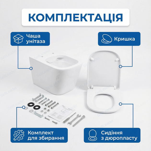 Унитаз Insana Brit 51х34,5х34см санитарный фарфор напольный нижнее подключение компакт овальный для дома - изображение 9