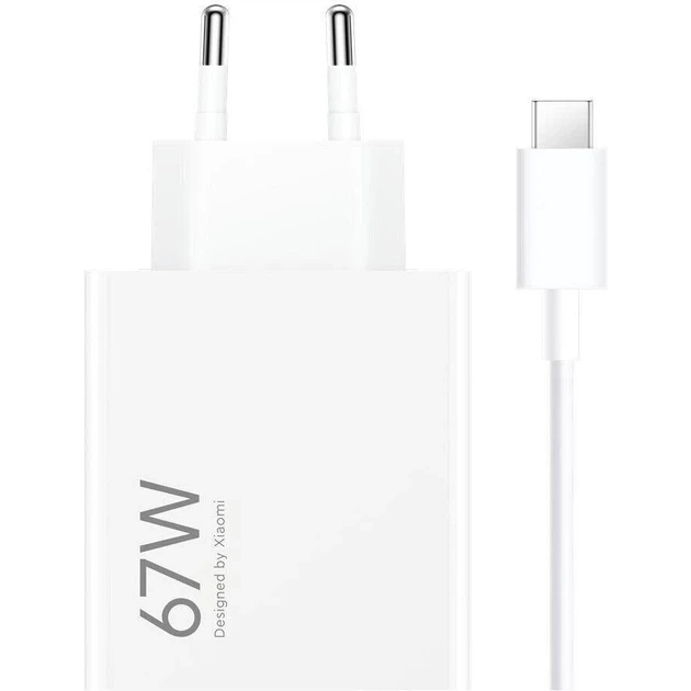Зарядний пристрій Xiaomi 67W HyperCharge Combo White Type-C cable (BHR9465EU) - Фото 2 Зарядний пристрій Xiaomi 67W HyperCharge Combo White Type-C cable (BHR9465EU) - изображение 2