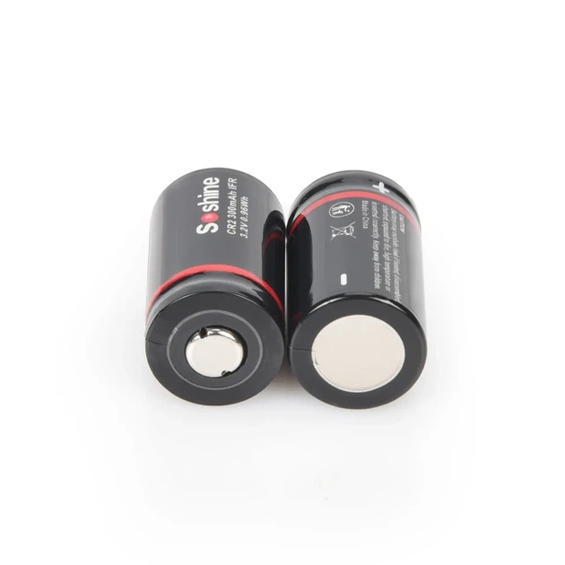 Акумулятор Soshine Li-Fe CR2 3.2V 300mAh +захист (заряд 3,6В) - Фото 4 Акумулятор Soshine Li-Fe CR2 3.2V 300mAh +захист (заряд 3,6В) - зображення 4