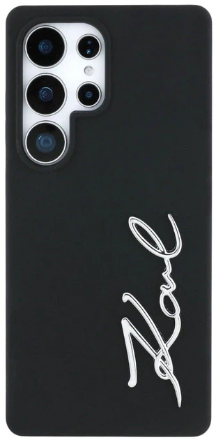 Etui Karl Lagerfeld Silicone Metal Signature Logo do Samsung Galaxy S25 Ultra Black (3666339450083) - obraz 3