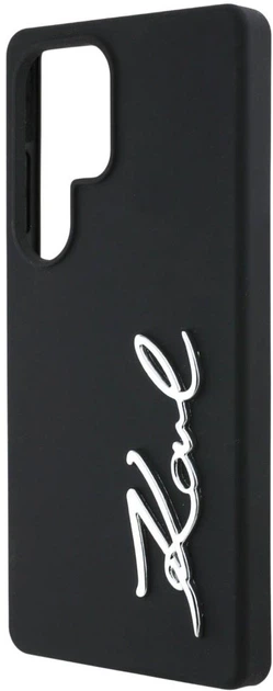 Etui Karl Lagerfeld Silicone Metal Signature Logo do Samsung Galaxy S25 Ultra Black (3666339450083) - obraz 5