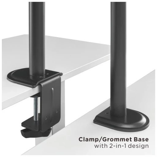 Uchwyt biurkowy HiSmart dla czterech monitorów 17-32" (HS082437) - obraz 2