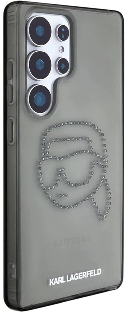 Etui Karl Lagerfeld Rhinestones Karl Head Logo do Samsung Galaxy S25 Ultra Black (3666339450106) - obraz 4