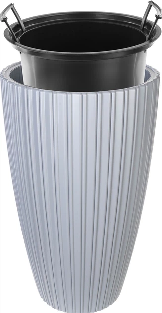 Doniczka z wkładem Kadax Lavoye 30 cm Platynowa (	K10163) - obraz 5