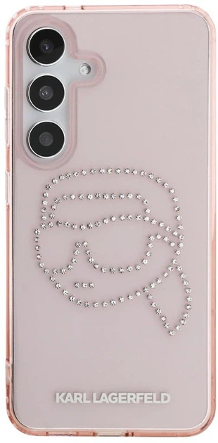 Панель Karl Lagerfeld Rhinestones Karl Head Logo для Samsung Galaxy S25 Pink (3666339450113) - зображення 3