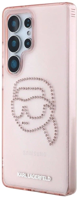 Etui Karl Lagerfeld Rhinestones Karl Head Logo do Samsung Galaxy S25 Ultra Pink (3666339450120) - obraz 2