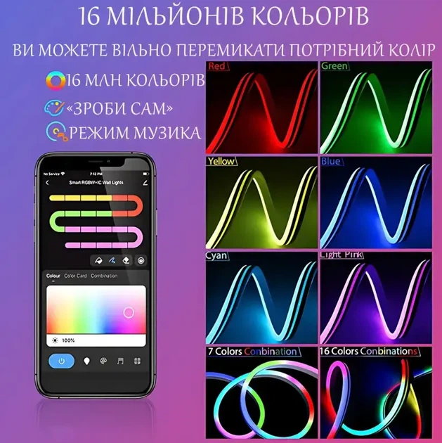 Світлодіодна Led стрічка RGB з пультом керування 5м лед стрічка SFK-11 підсвічування в кімнату від USB - зображення 7