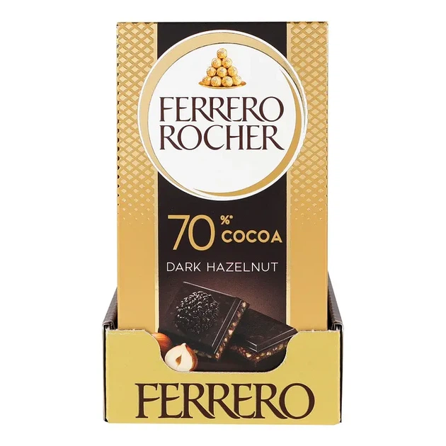 Чорний шоколад Ferrero Rocher із лісовими горіхами 90 г - зображення 3