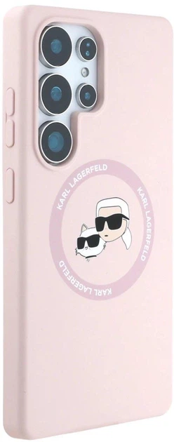 Etui Karl Lagerfeld Rhinestones Karl Head Logo do Samsung Galaxy S25 Ultra Pink (3666339450229) - obraz 4