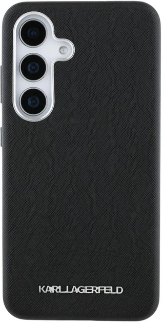 Etui Karl Lagerfeld Saffiano Full Wrapped Elongated Metal Logo MagSafe do Samsung Galaxy S25 Plus Black (3666339450243) - obraz 3