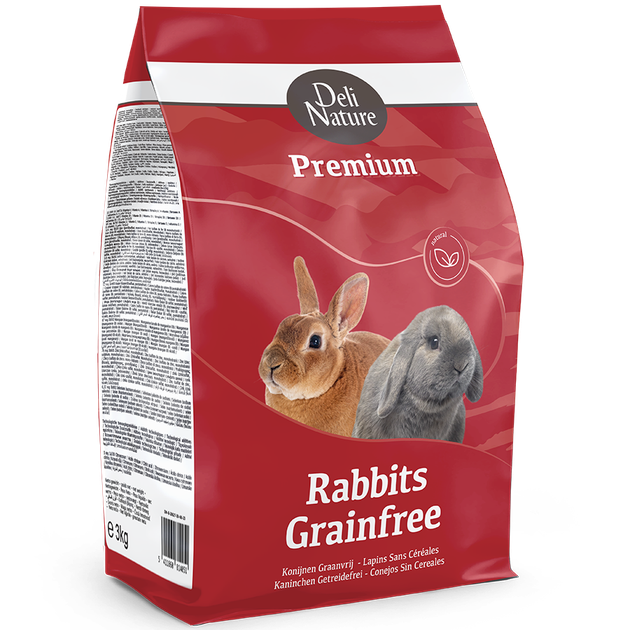 Повнораціонний беззерновий корм для кроликів Deli Nature Premium Rabbits GRAINFREE 3 кг. - Фото 1 Повнораціонний беззерновий корм для кроликів Deli Nature Premium Rabbits GRAINFREE 3 кг. - зображення 1