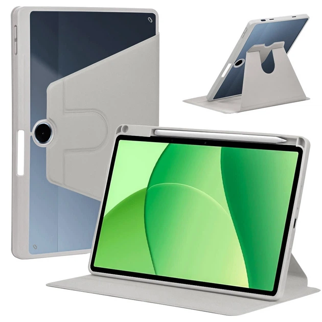 Чехол - книжка Leather Flip Cover with Stand для Oppo Pad SE 2025 / OnePlus Pad Lite 2025 gray - изображение 2