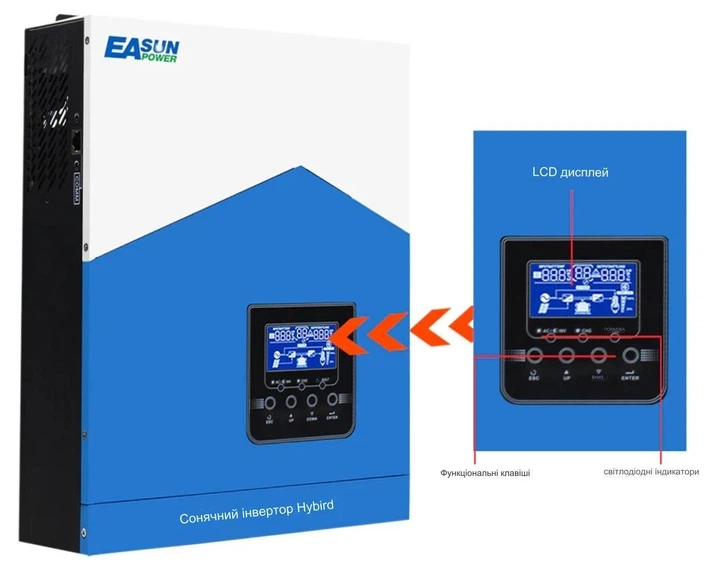 Гібридний інвертор EASUN ISolar-SMH-II-2.2KW - зображення 4