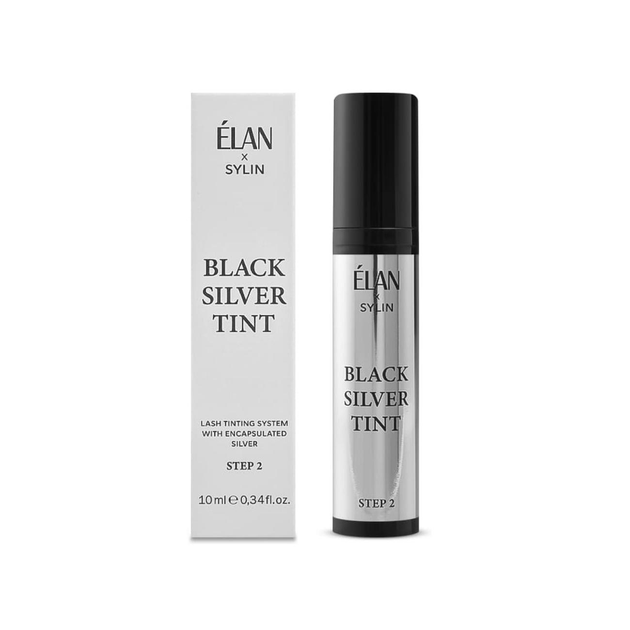 Система фарбування вій з інкапсульованим сріблом «BLACK SILVER TINT» (Засіб №2) ELAN, 10 мл - зображення 2