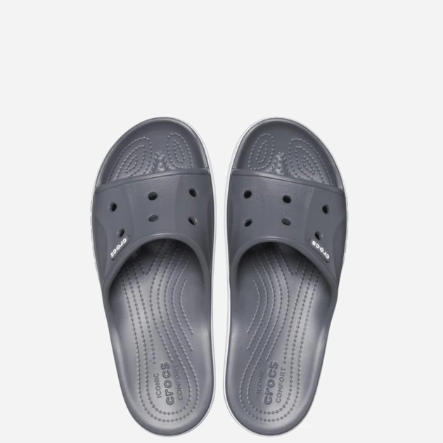 Чоловічі шльопанці для пляжу Crocs Bayaband Slide 205392-0DA 41-42 (M8/W10) 26 см Сірі (196265589890) - зображення 3