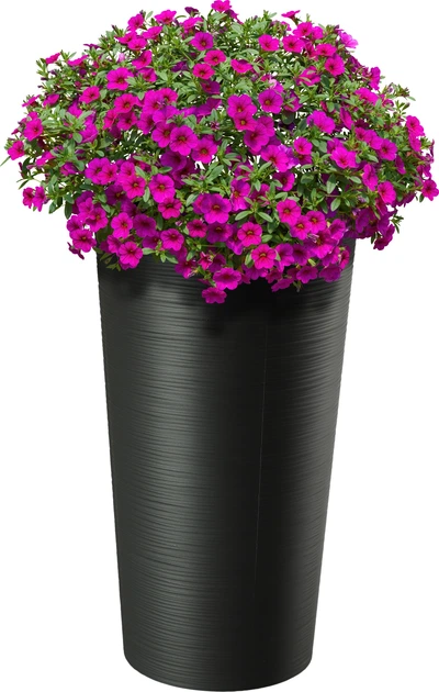 Donice na kwiaty z wkładem Kadax Latina K10308 19 cm + 25 cm + 30 cm Antracyt - obraz 2