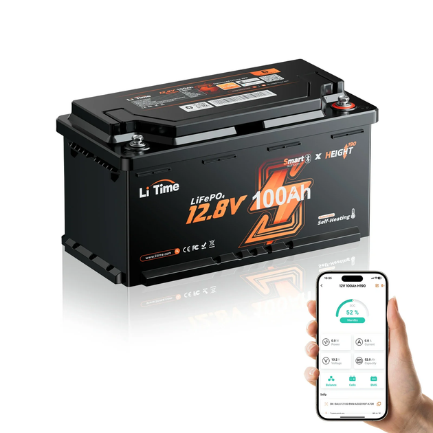 Аккумулятор Li Time LiFePO4 12.8V 100Ah Smart Bluetooth (H190) - изображение 4