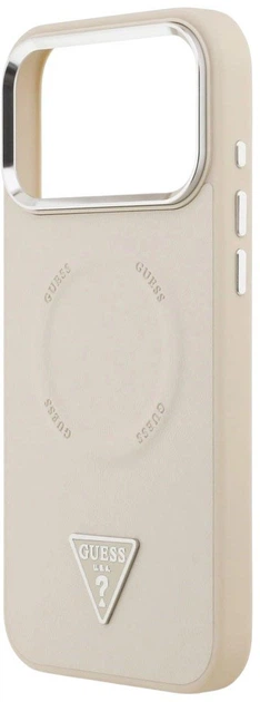 Панель Guess Triangle Logo MagSafe для Apple iPhone 17 Pro Max Beige (3666339515706) - зображення 5