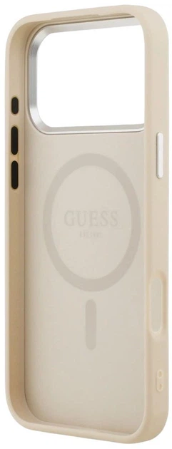 Панель Guess Triangle Logo MagSafe для Apple iPhone 17 Pro Max Beige (3666339515706) - зображення 6