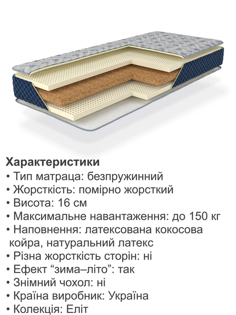 Ортопедический матрас Кармей 700*1900 безпружинный - изображение 4