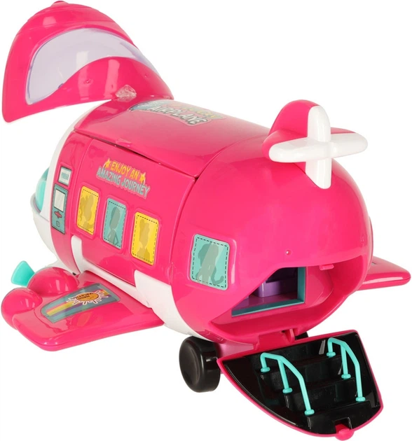 Літак для ляльок пасажирський Fun Plain 2в1 розкладний з аксесуарами Рожевий (5903039767720) - зображення 6