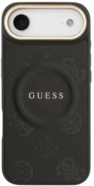 Etui Guess Peony Hot Stamp MagSafe do Apple iPhone Air Black (3666339519681) - obraz 3
