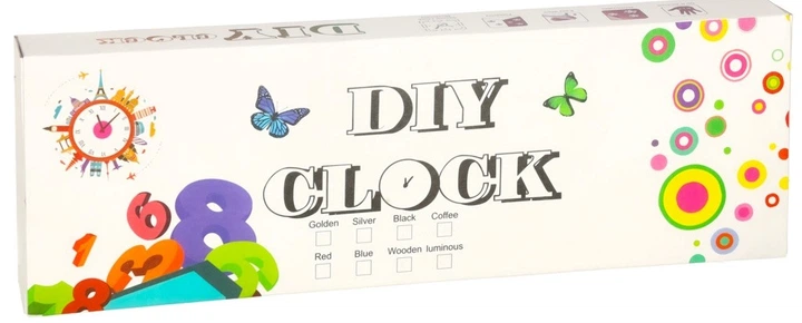 Настінний годинник KIK клеєний саморобний регульований 80-90 см 4 цифри Кольоровий (5903039753884) - зображення 2