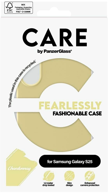 Панель PanzerGlass Fashionable QI для Samsung Galaxy S25 Yellow (5715685016554) - зображення 3