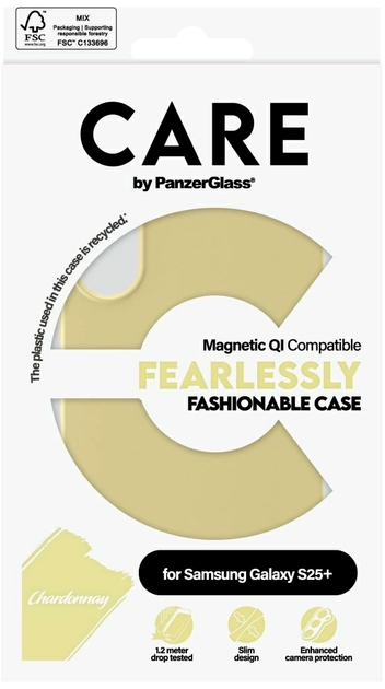 Панель PanzerGlass Fashionable QI для Samsung Galaxy S25 Plus Yellow (5715685016547) - зображення 3