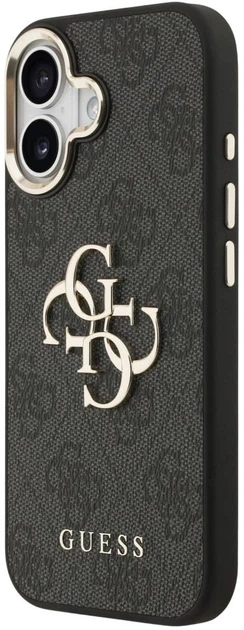 Etui Guess 4G Big 4G Classic Logo do Apple iPhone 17 Black and Gold (3666339521592) - obraz 2