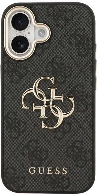 Etui Guess 4G Big 4G Classic Logo do Apple iPhone 17 Black and Gold (3666339521592) - obraz 3
