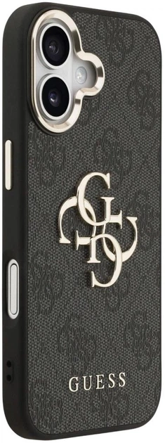 Etui Guess 4G Big 4G Classic Logo do Apple iPhone 17 Black and Gold (3666339521592) - obraz 4