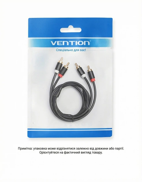 Аудиокабель Vention 2RCA - 2RCA 3 м Hi-Fi позолоченные контакты Черный (VAB-R06-B300) - изображение 13