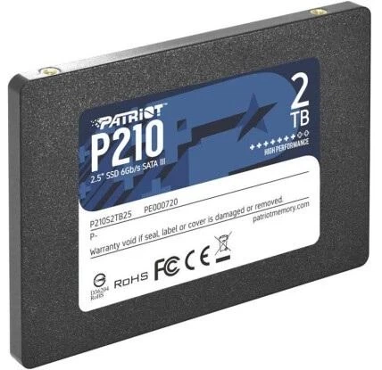 Твердотельный накопитель SSD 2Tb, Patriot P210, SATA3, 2.5" (P210S2TB25) - Фото 7 Твердотельный накопитель SSD 2Tb, Patriot P210, SATA3, 2.5" (P210S2TB25) - изображение 7