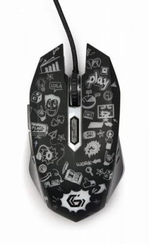 Миша Gembird MUS-6B-GRAFIX-01, оптика, Black USB, 3600 DPI, підсвічування - Фото 6 Миша Gembird MUS-6B-GRAFIX-01, оптика, Black USB, 3600 DPI, підсвічування - зображення 6
