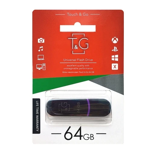 Флеш накопитель USB 64Gb T&G Classic TG012, Black, USB 2.0 (TG012-64GBBK) - изображение 4