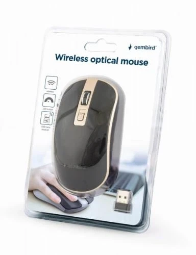 Миша Gembird MUSW-4B-06-BG бездротова, Black/Gold, 1600 dpi, USB, 1xAA - Фото 9 Миша Gembird MUSW-4B-06-BG бездротова, Black/Gold, 1600 dpi, USB, 1xAA - зображення 9