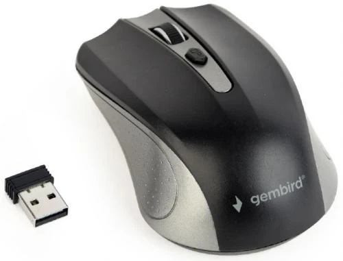Мышь Gembird MUSW-4B-04-GB беспроводная, Grey/Black, dpi:1600, USB, 2xAAА (MUSW-4B-04-GB) - изображение 5