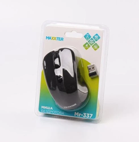 Мышь Maxxter Mr-337 беспроводная, USB, Black - изображение 8