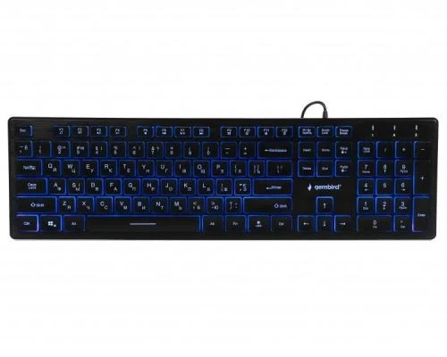 Клавиатура Gembird KB-UML3-01-UA, 3-х цветная подсветка клавиш, USB, Black (KB-UML3-01-UA) - изображение 7