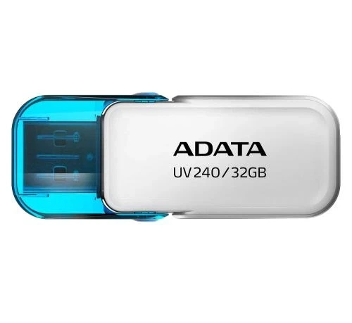 Флеш накопитель USB 32Gb ADATA UV240, White/Blue, USB 2.0 (AUV240-32G-RWH) - Фото 2 Флеш накопитель USB 32Gb ADATA UV240, White/Blue, USB 2.0 (AUV240-32G-RWH) - изображение 2