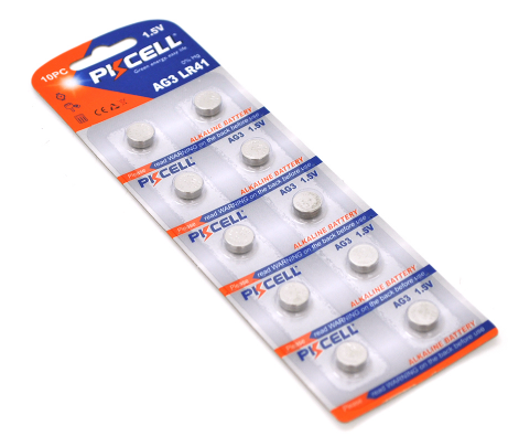Батарейки AG3/LR41, PKCELL, 10 шт, Blister (AG3-10B) - Фото 1 Батарейки AG3/LR41, PKCELL, 10 шт, Blister (AG3-10B) - зображення 1