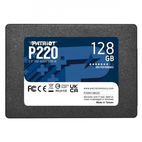 Твердотельный накопитель SSD 128Gb, Patriot P220, SATA3, 2.5" (P220S128G25) - изображение 2