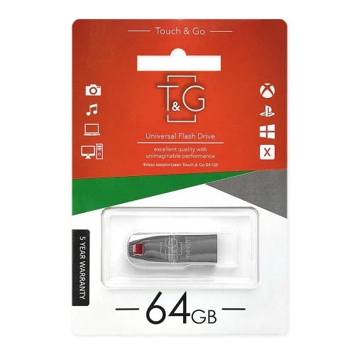 Флеш накопитель USB 64Gb T&G Stylish TG115, Grey, USB 2.0 (TG115-64G) - Фото 7 Флеш накопитель USB 64Gb T&G Stylish TG115, Grey, USB 2.0 (TG115-64G) - изображение 7