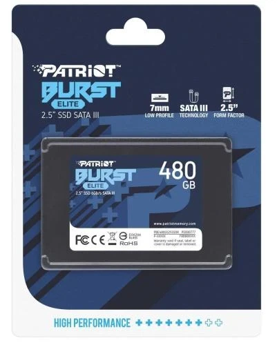 Твердотільний накопичувач SSD 480Gb, Patriot Burst Elite, SATA3, 2.5" (PBE480GS25SSDR) - Фото 4 Твердотільний накопичувач SSD 480Gb, Patriot Burst Elite, SATA3, 2.5" (PBE480GS25SSDR) - зображення 4