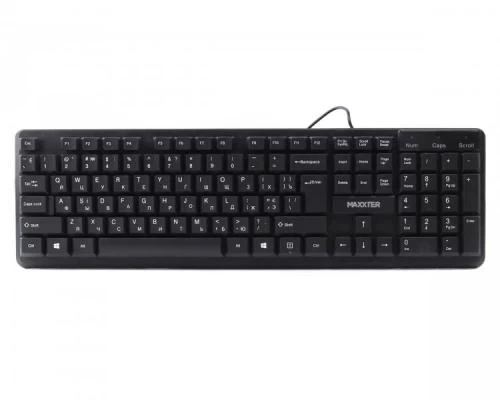 Клавіатура Maxxter KBM-U01-UA офісна, USB, Black - зображення 4