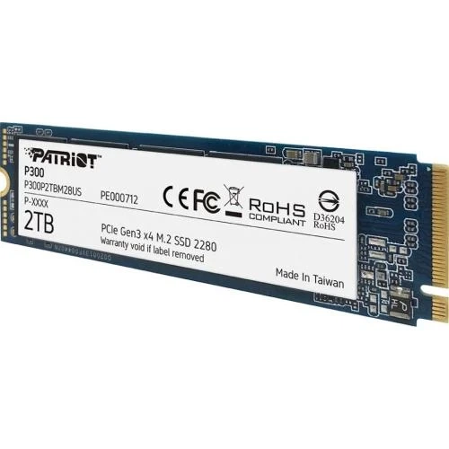 Твердотельный накопитель SSD 2Tb, Patriot P300, PCI-E 3.0 x4, M.2 (P300P2TBM28) - изображение 6