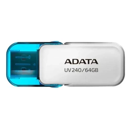 Флеш накопитель USB 64Gb ADATA UV240, White/Blue, USB 2.0 (AUV240-64G-RWH) - изображение 4